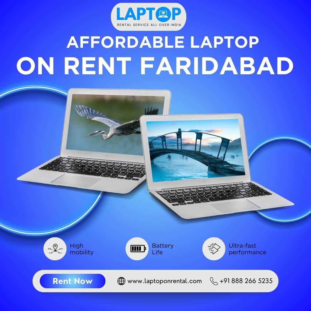 Affordable laptop for rent in Gurgaon, featuring modern technology for users seeking temporary access and convenience.